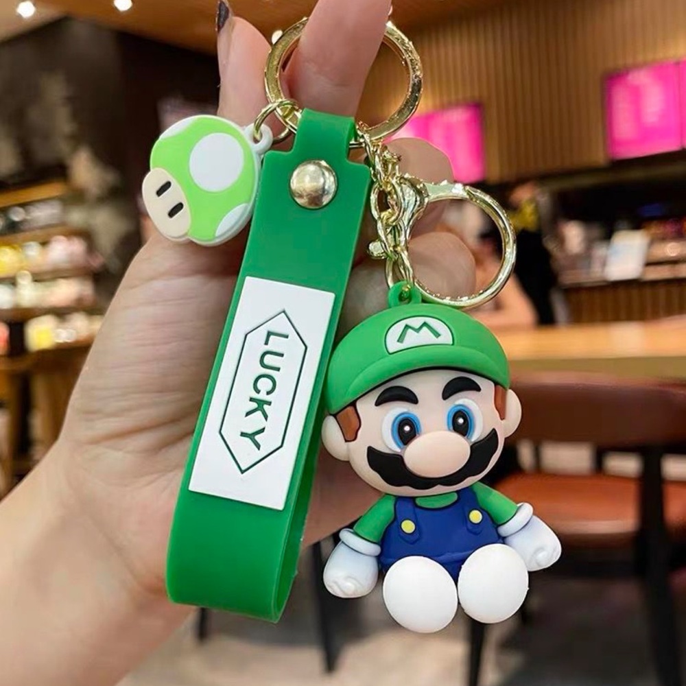 Green Character Keychain with Lucky Tag